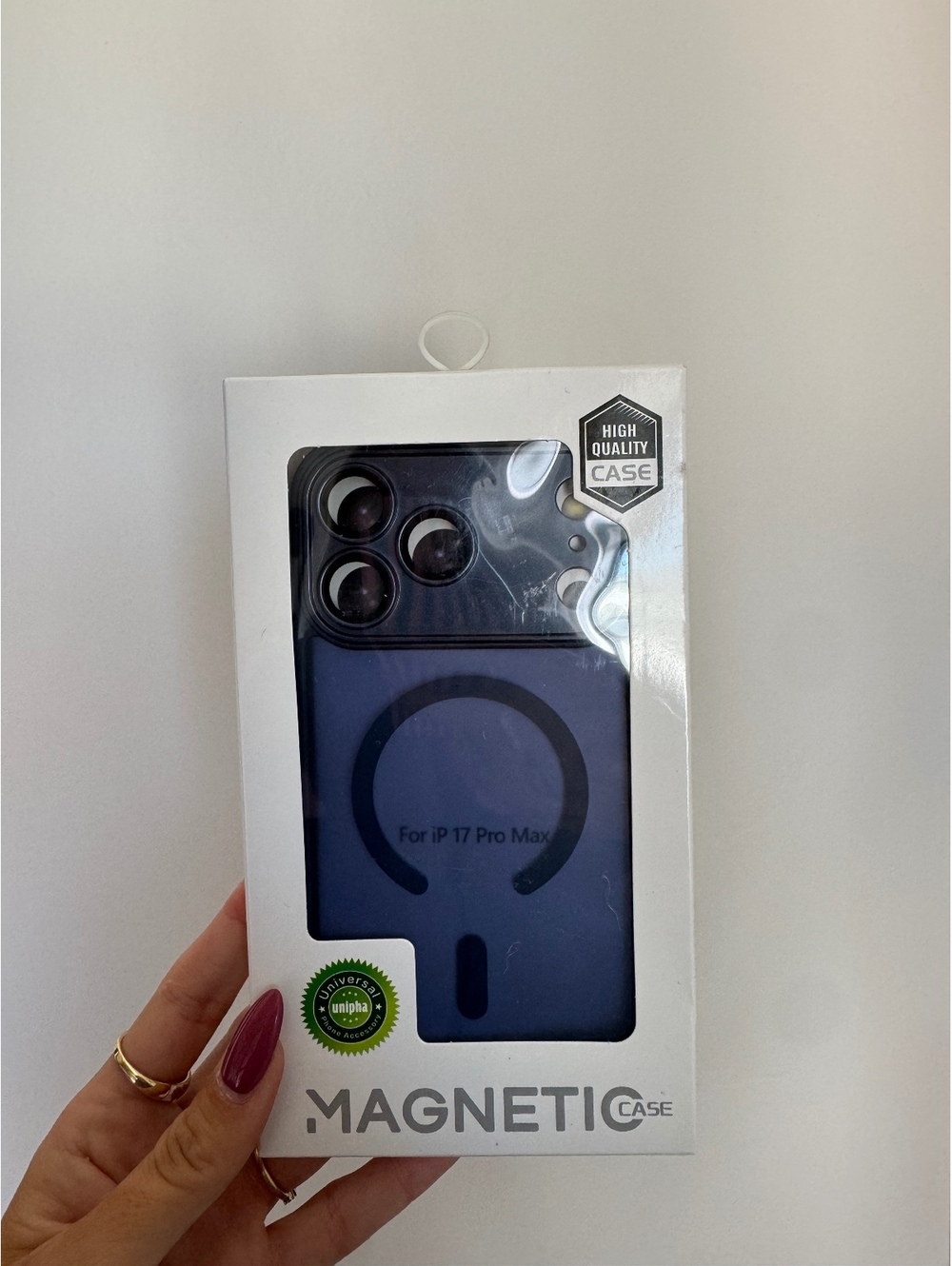 Phone 17 Pro Max Navy Blue Magnetic MagSafe Compatible Case New